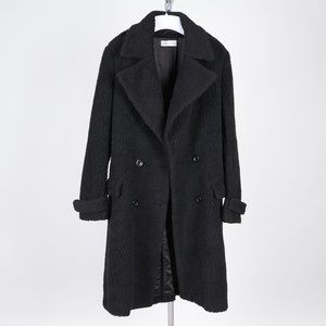 Weili Zheng Teddy Long Coat In Black Size S